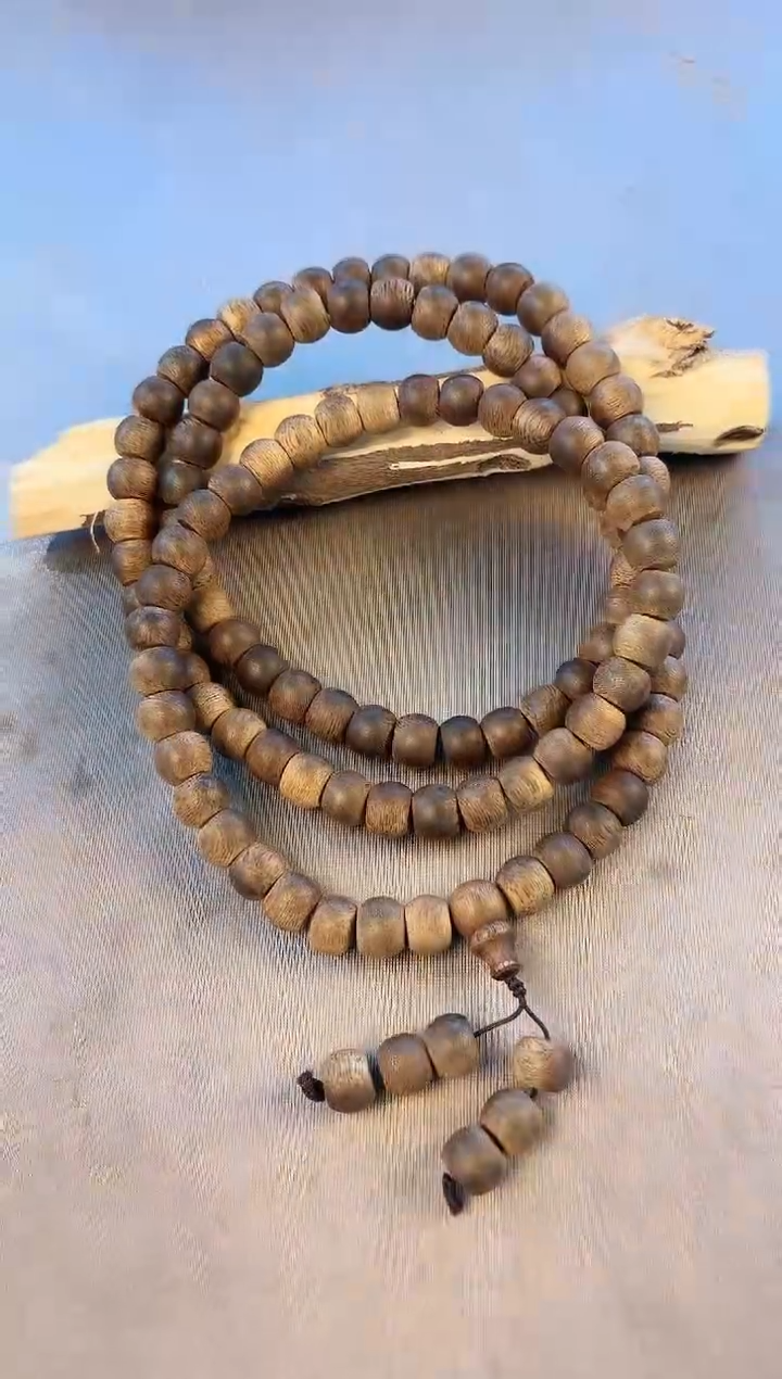 沉香沉香碎屑芽庄白奇12鼓珠多圈沉114克+多样性发一