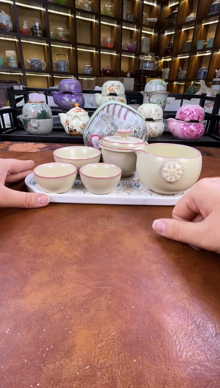 .古道源猪油冻旅行+金银错茶盘