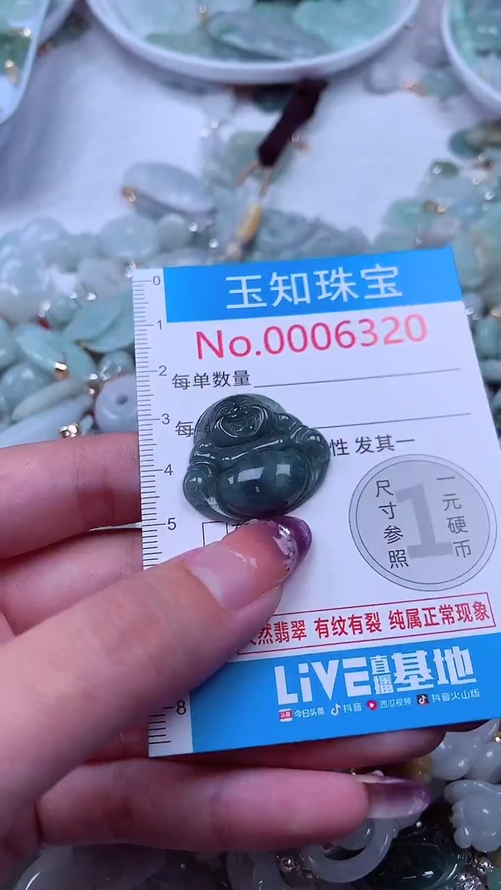 翡翠未镶嵌吊坠(不含链)6320