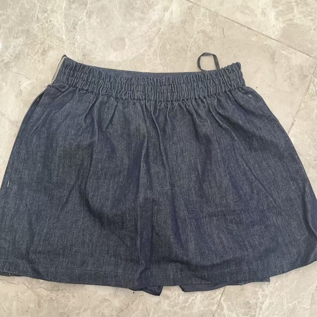 A085 深蓝色牛仔短裙女款