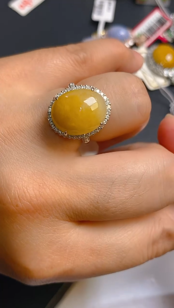 【闪购商品】翡翠耳饰银S925镶嵌天然A货翡翠1