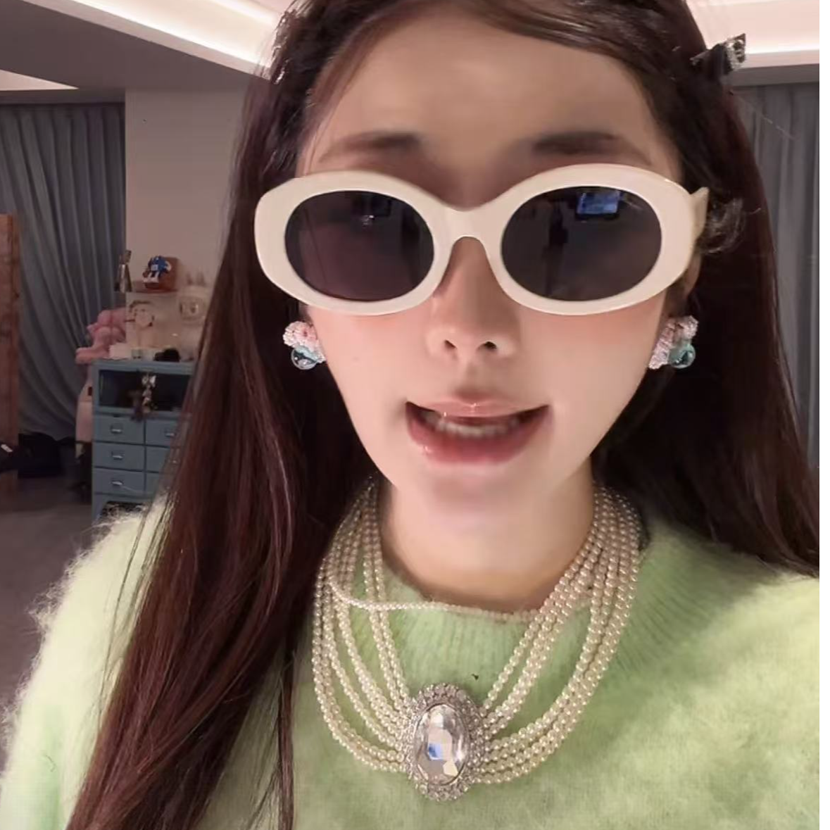 铜合金项链 铜合金项链 清潭洞宝石项链