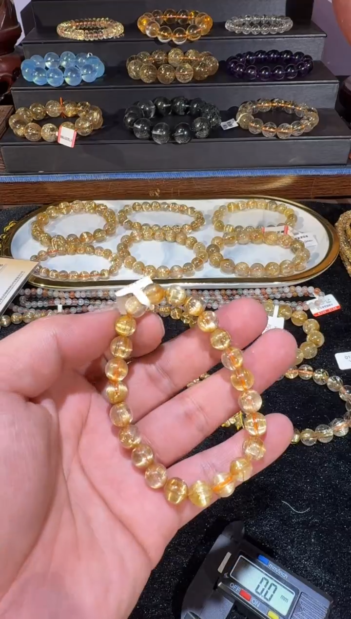 未镶嵌手串发晶SJ-759金发晶7m+