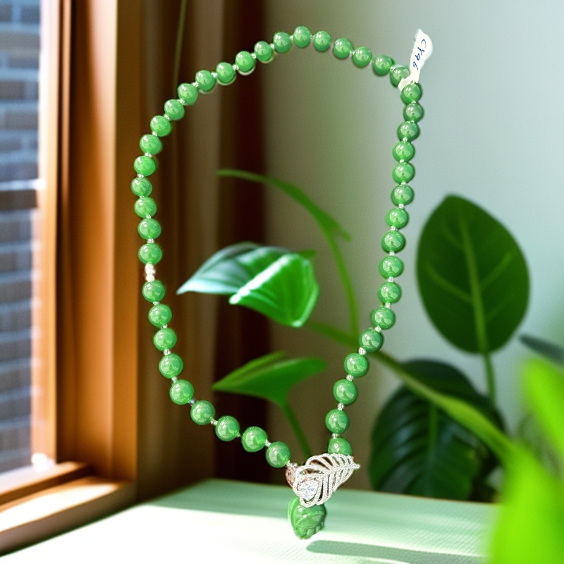 cy96绿色时尚毛衣链