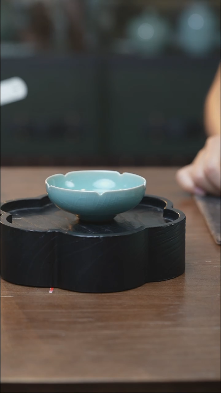 花口杯  汝瓷 （拾汝）（天青）