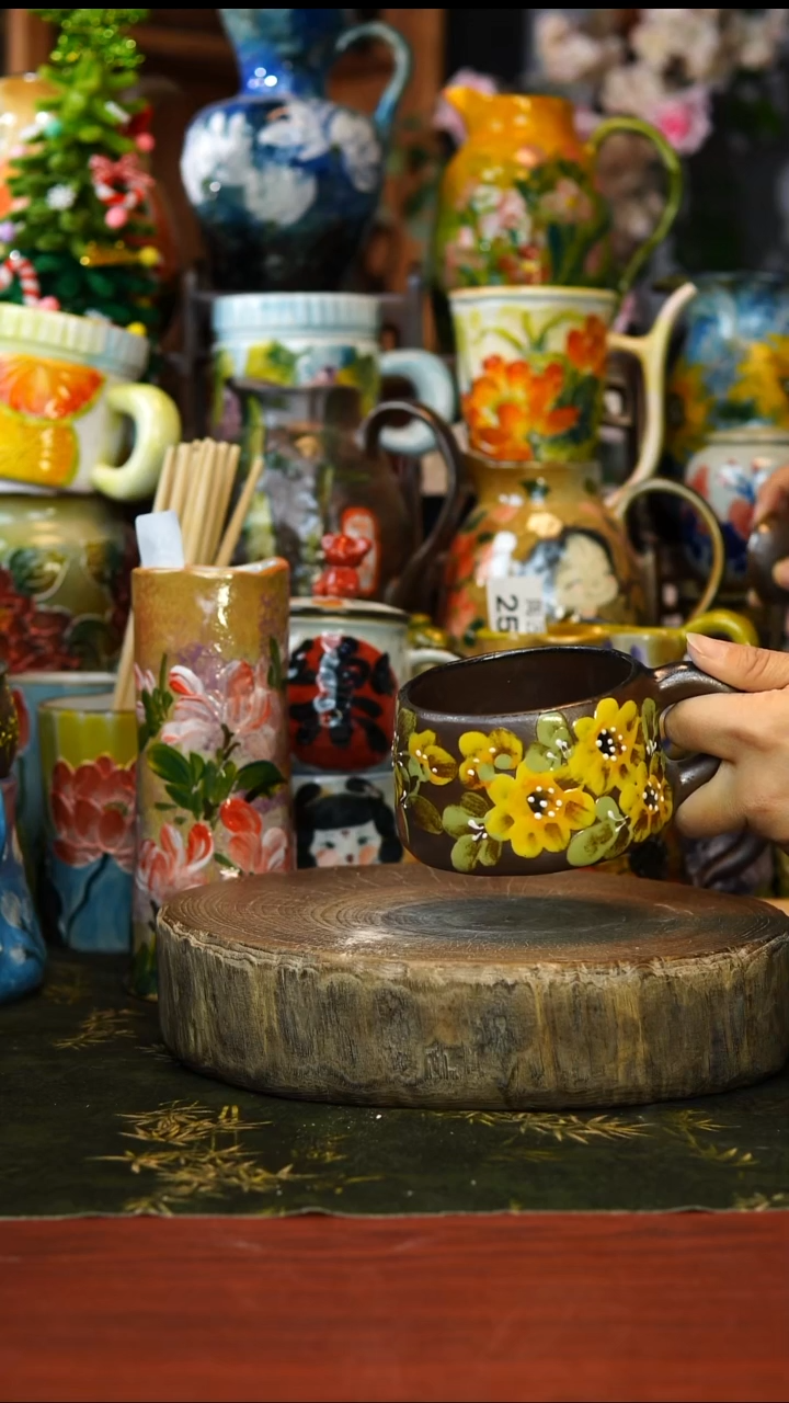 花瓶/杯子/碗31景德镇手工高温釉下彩