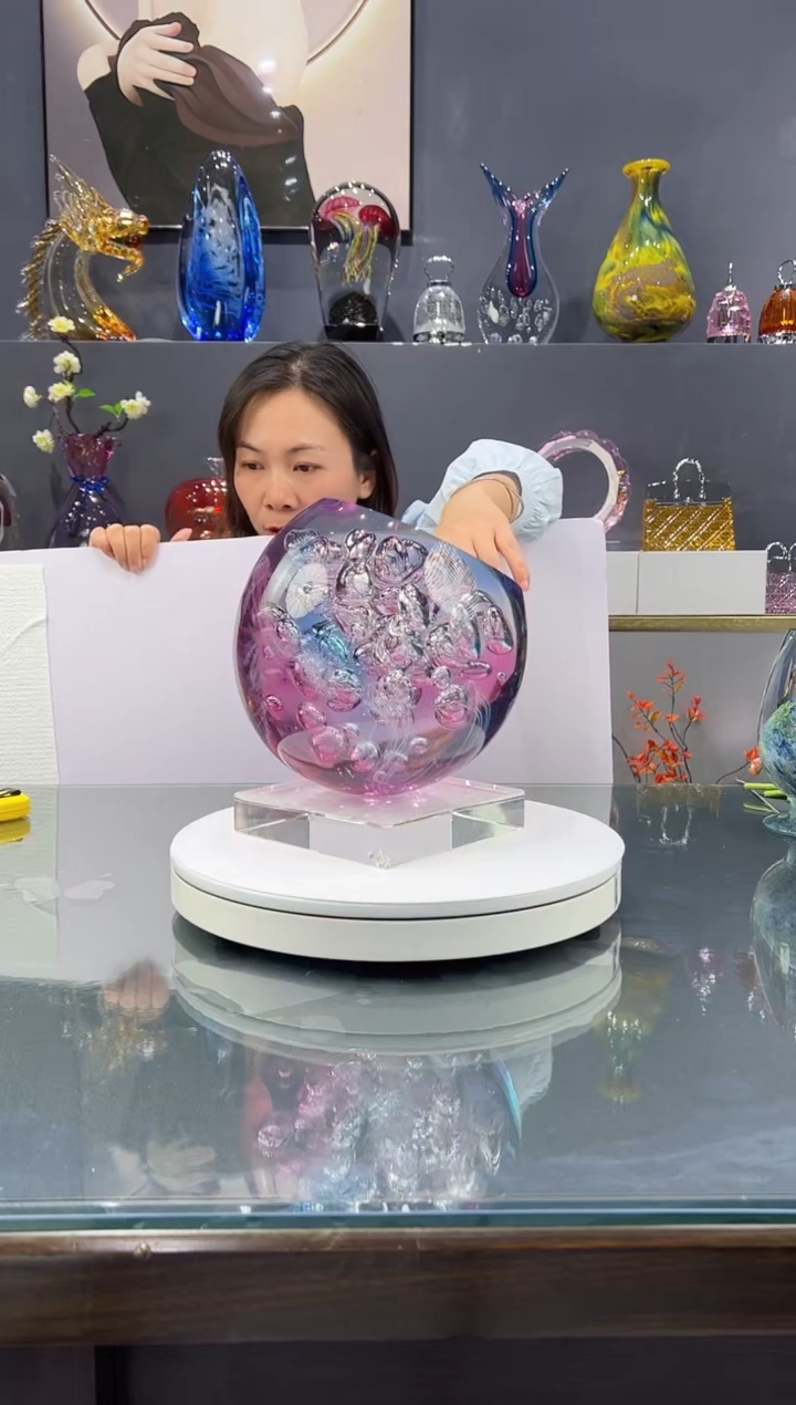 手工艺品琉璃    水晶琉璃繁花1个