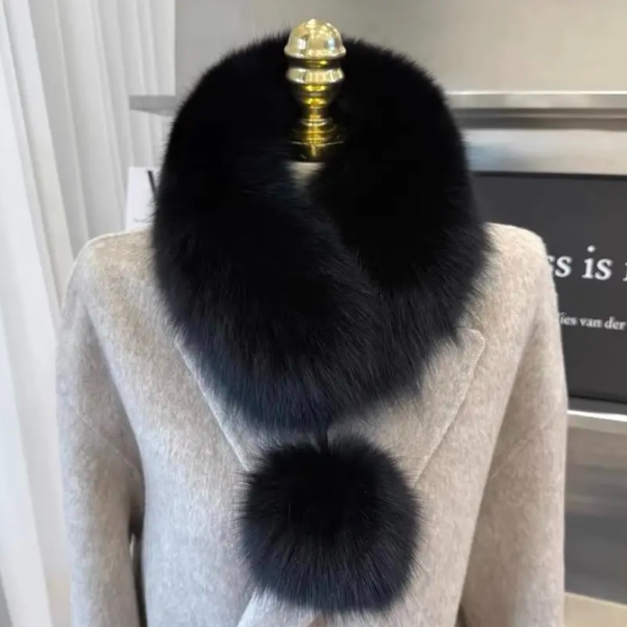 望野集WIdset新款冬季狐狸毛围脖不冰脖子皮草百搭保暖围巾12041#