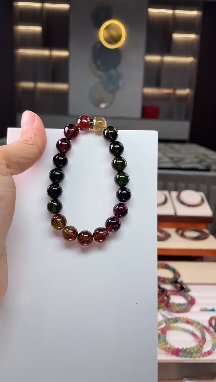 未镶嵌老矿碧玺单圈手串10mm+碧玺（多样性发一条）Q