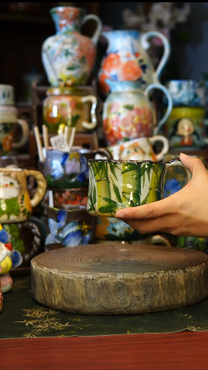 陶瓷40景德镇手工手绘釉下彩