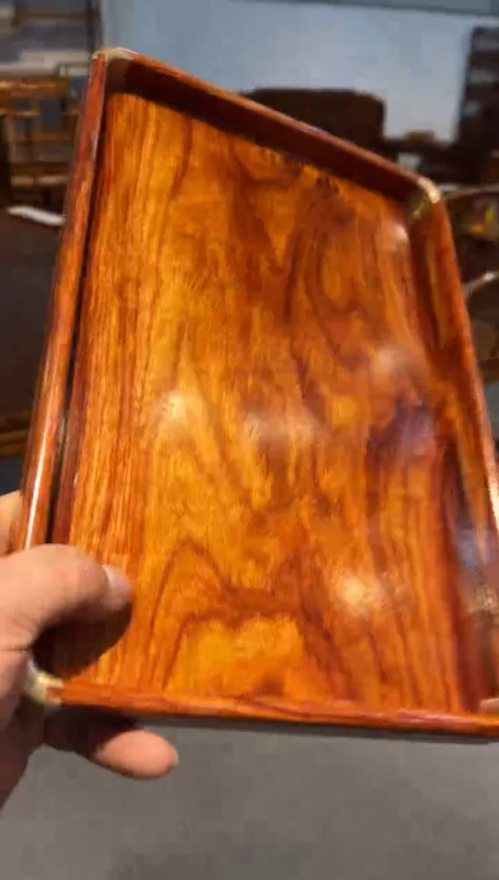 【闪购商品】花梨木类木雕茶盘