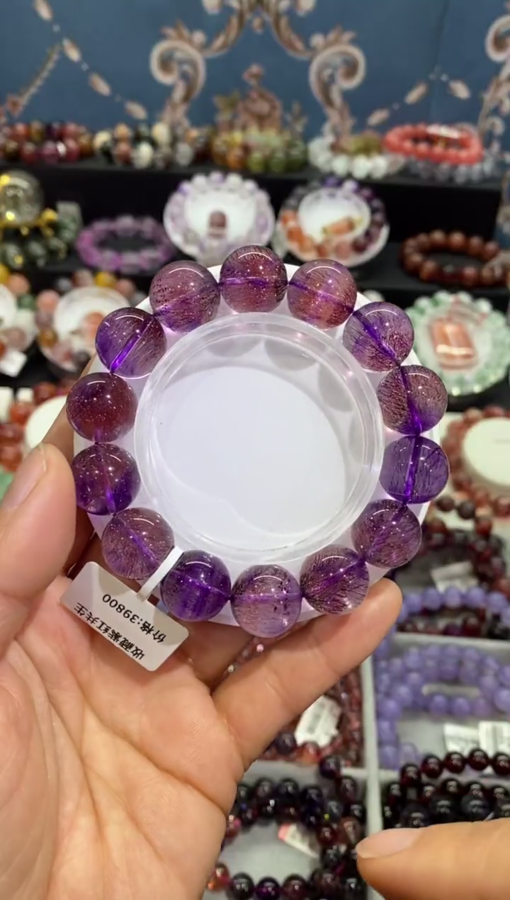 【闪购商品】水晶手串未镶嵌紫红共生超七