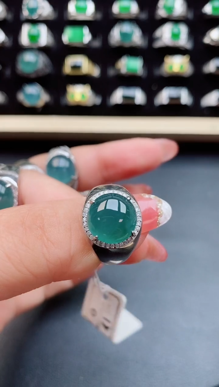 【闪购商品】翡翠戒指银S925镶嵌50805