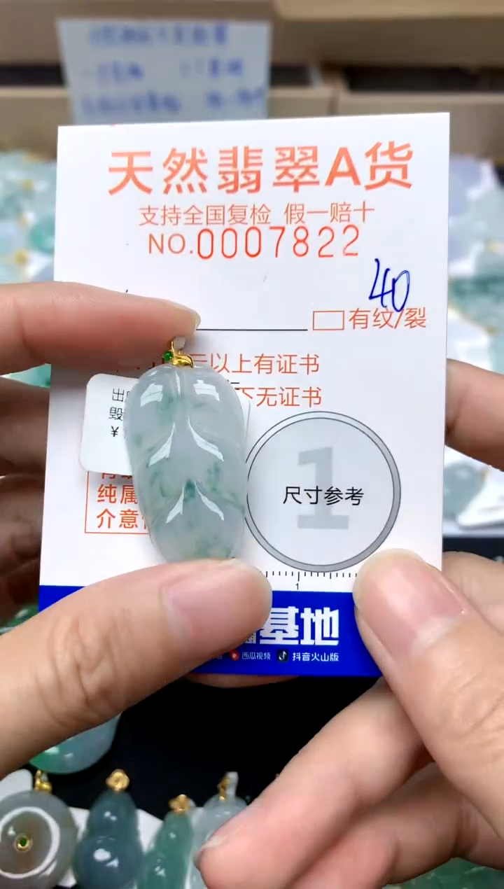 【闪购商品】翡翠颈饰18K金镶嵌40天然A货翡翠