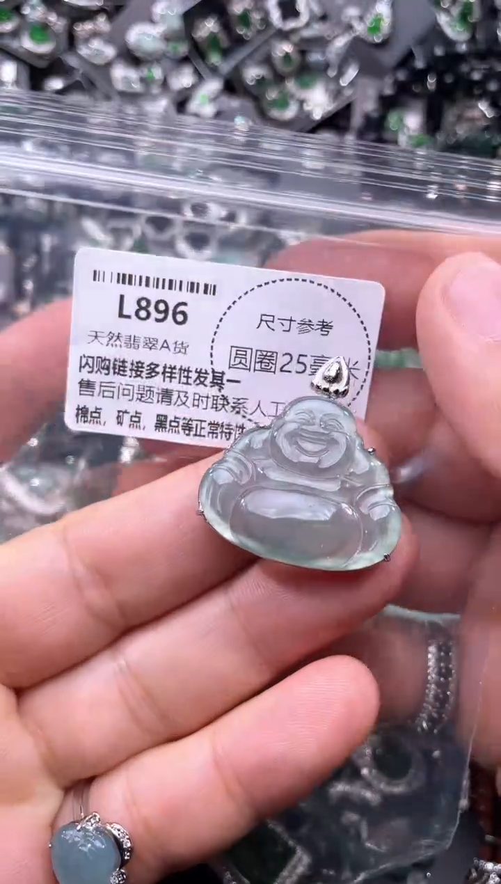 翡翠未镶嵌颈饰L896吊坠