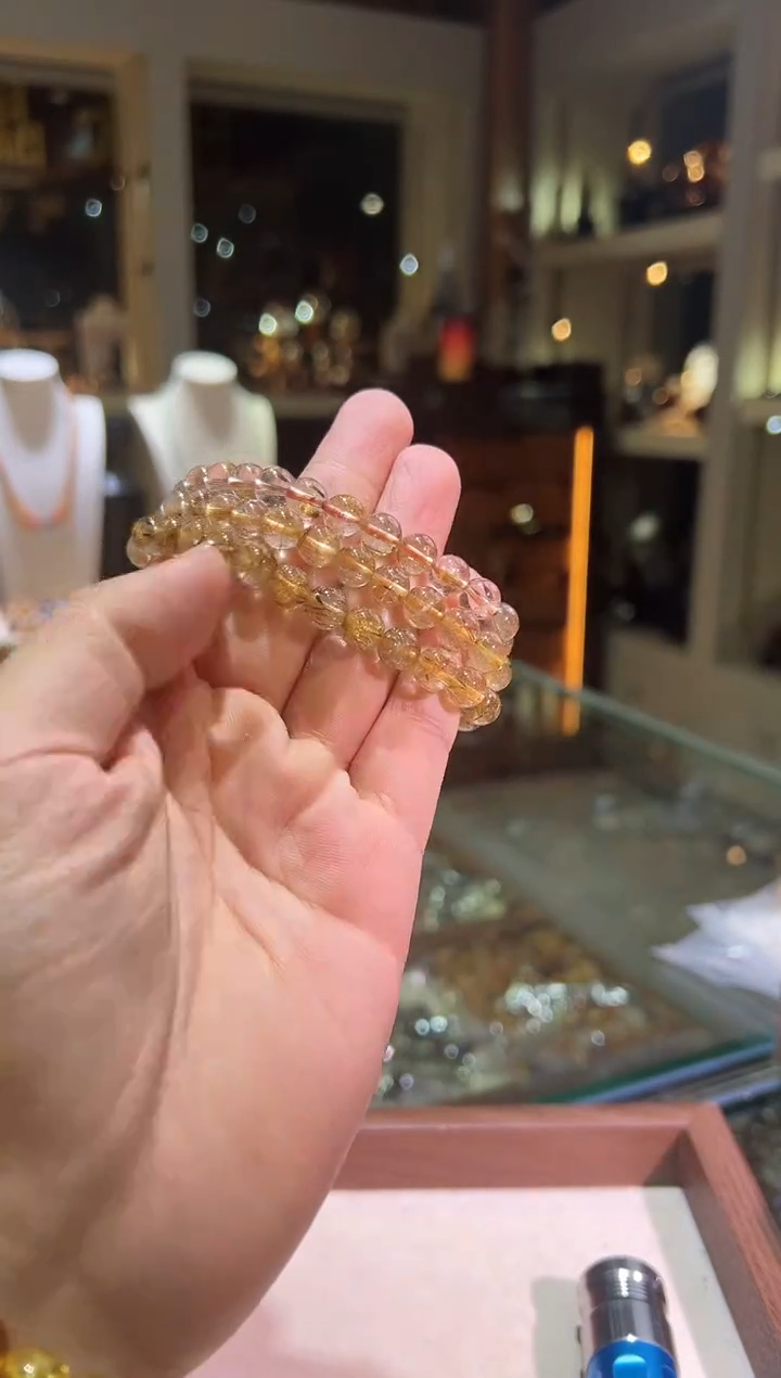 水晶手链未镶嵌8mm+金顺发（多样性发一）