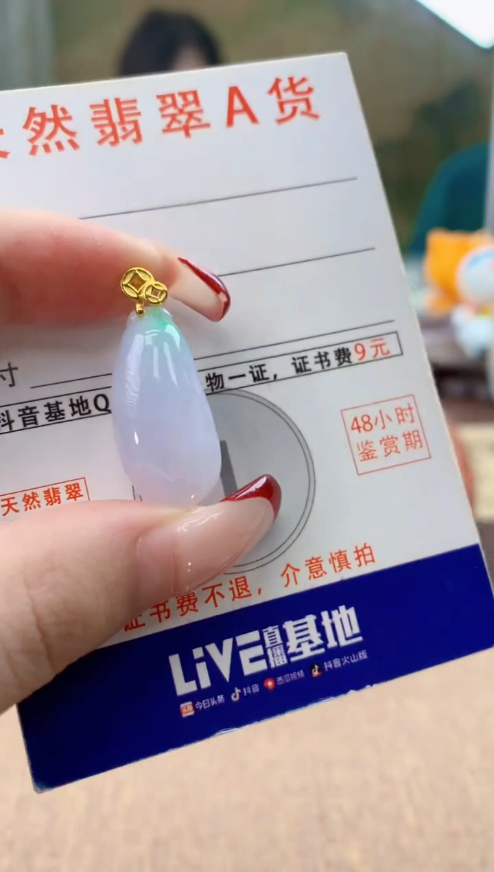 颈饰未镶嵌翡翠天然A货翡翠挂件