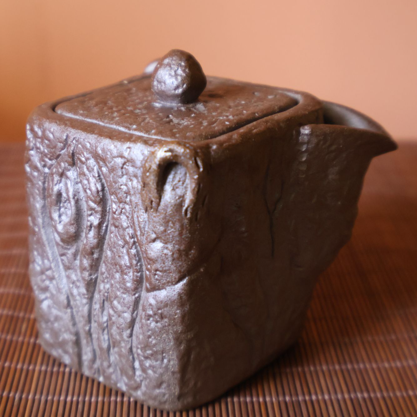 原矿火山老岩泥若谷方怀手抓壶C041