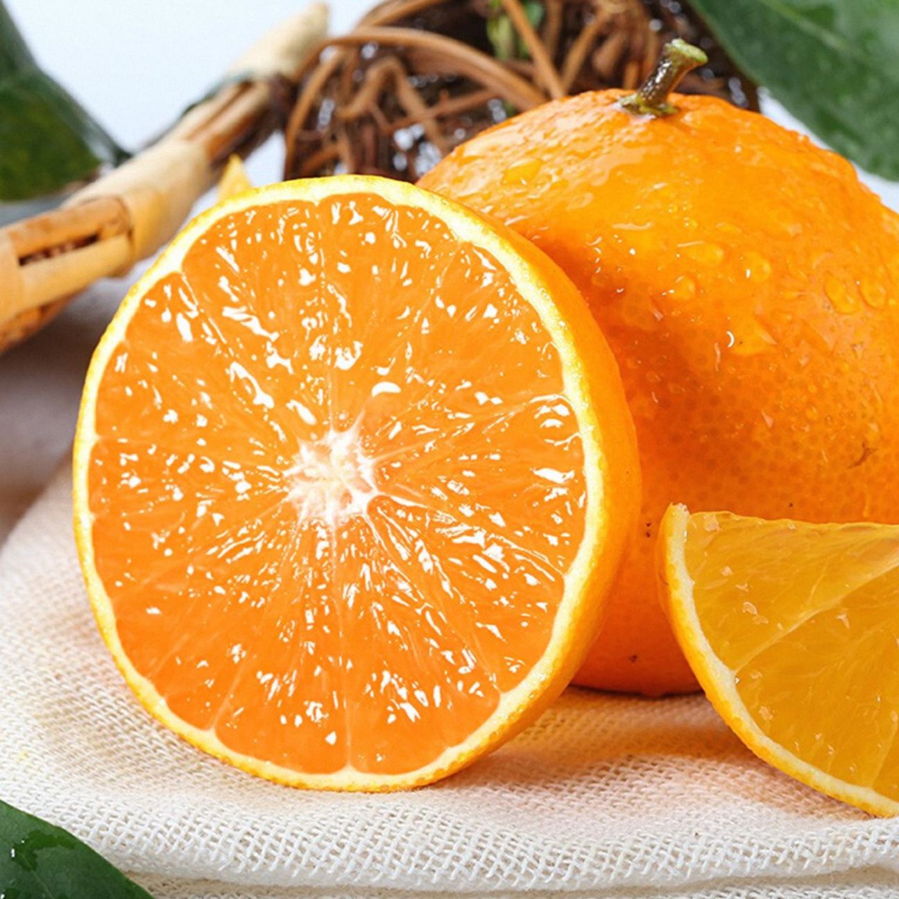 四川爱媛果冻橙新鲜现摘皮薄肉嫩多汁应季水果