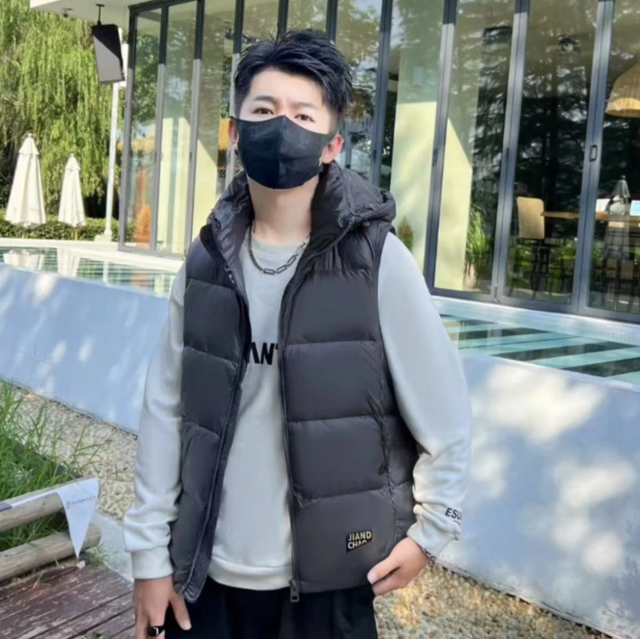 冬季时尚百搭加厚马甲夹克8555