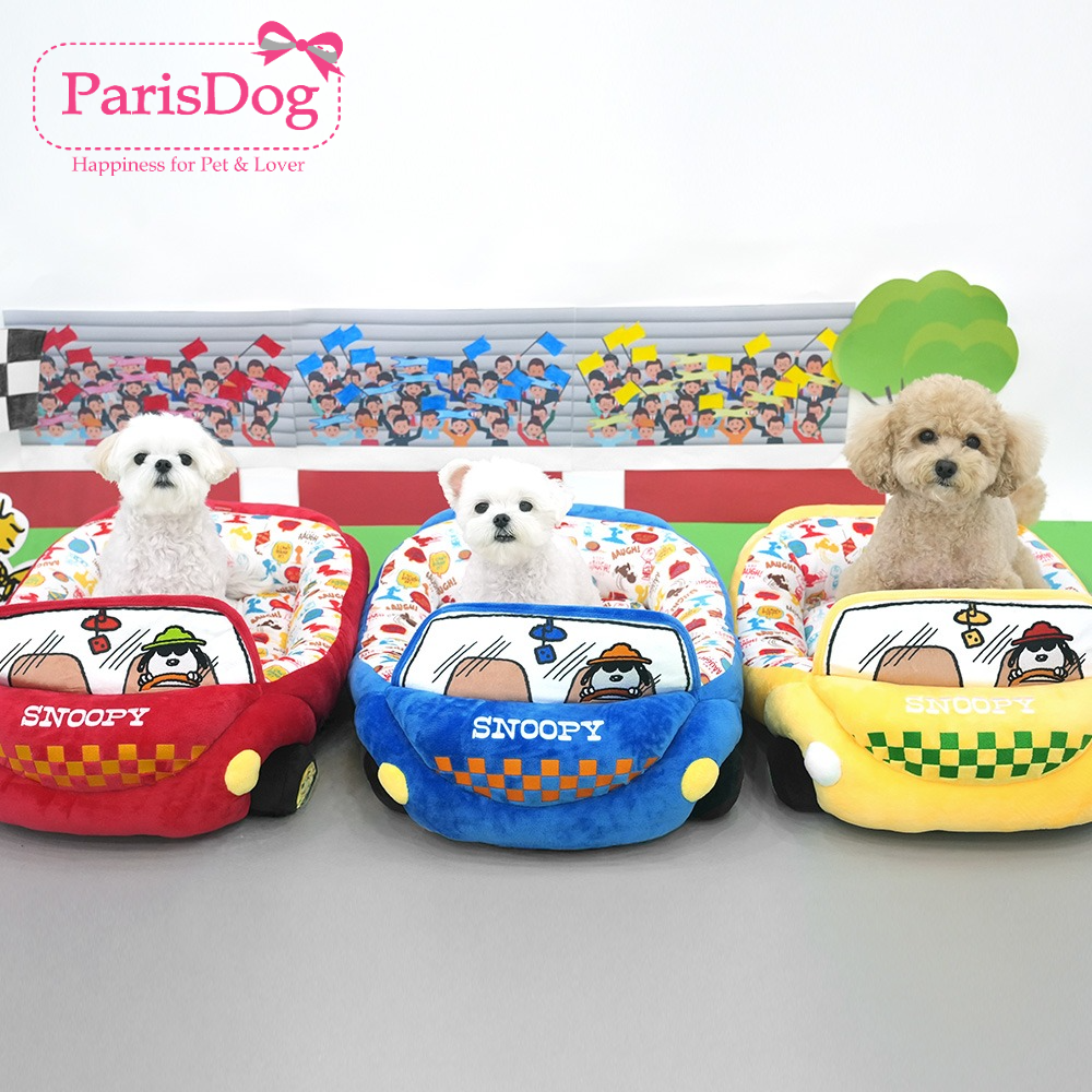 韩国【ParisDog】史努比保暖敞篷小汽车法拉利狗窝