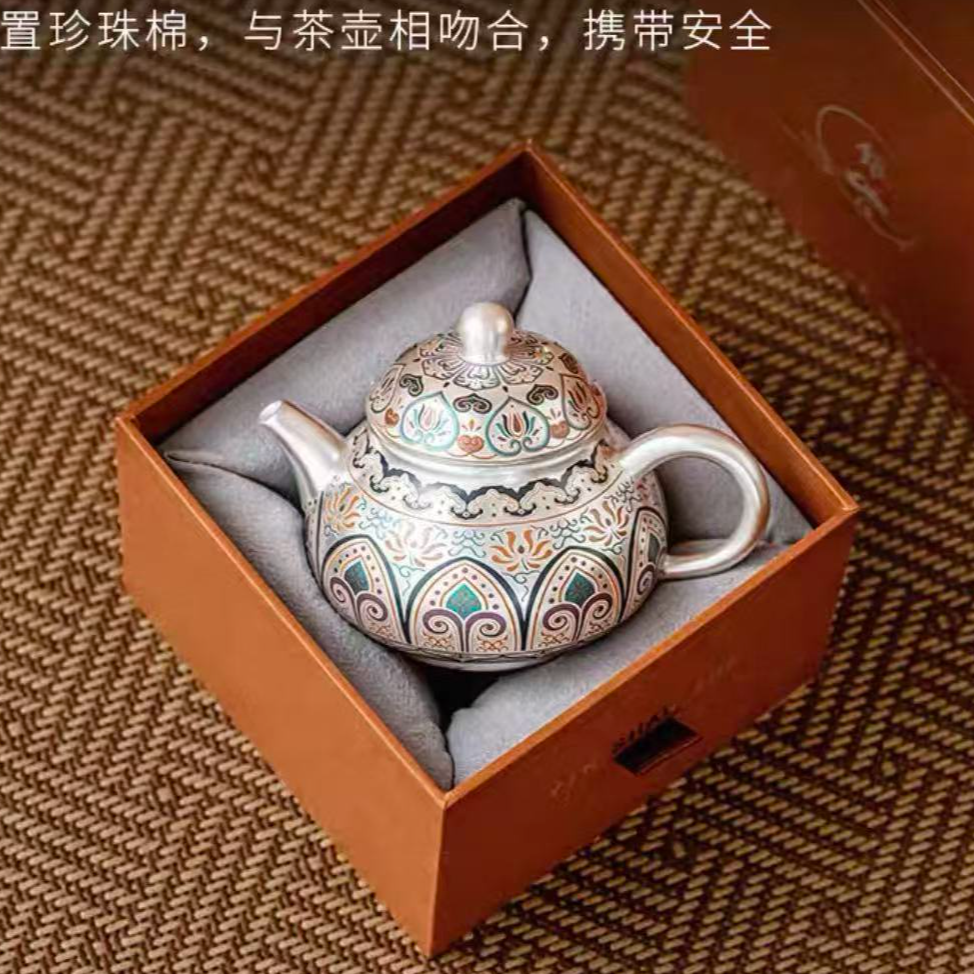 111郑丽卿敦煌印象鎏银壶套组1390