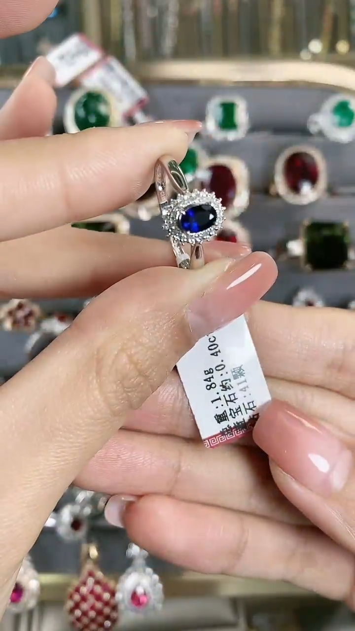 【闪购商品】蓝宝石戒指18K金镶嵌18K金镶嵌蓝宝石戒指