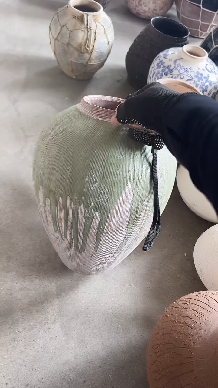 【闪购商品】陶瓷花盆高30.5cm内口10cm