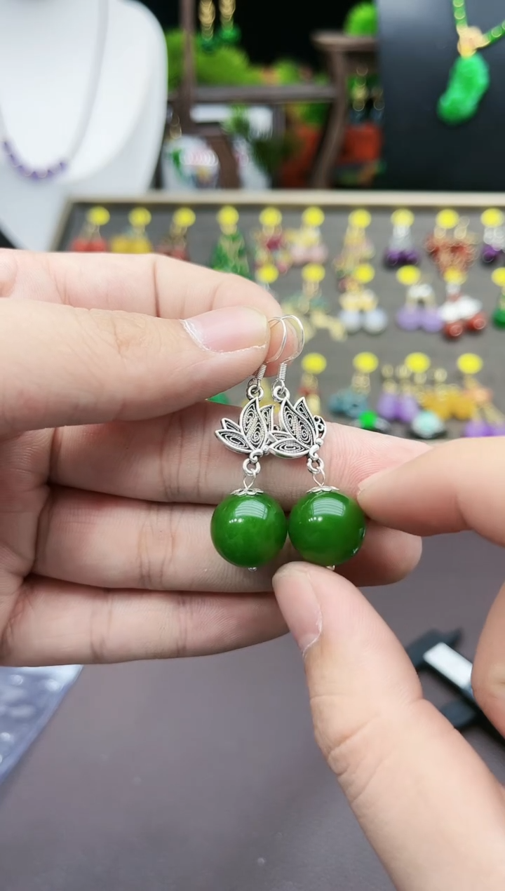 【闪购商品】玛瑙/玉髓耳钉银S925镶嵌429000