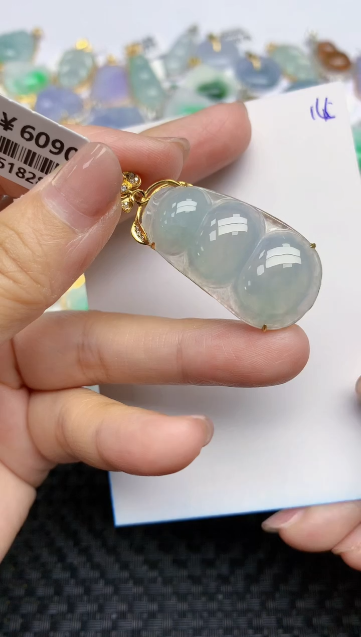 【闪购商品】翡翠颈饰18K金镶嵌天然A货翡翠 145