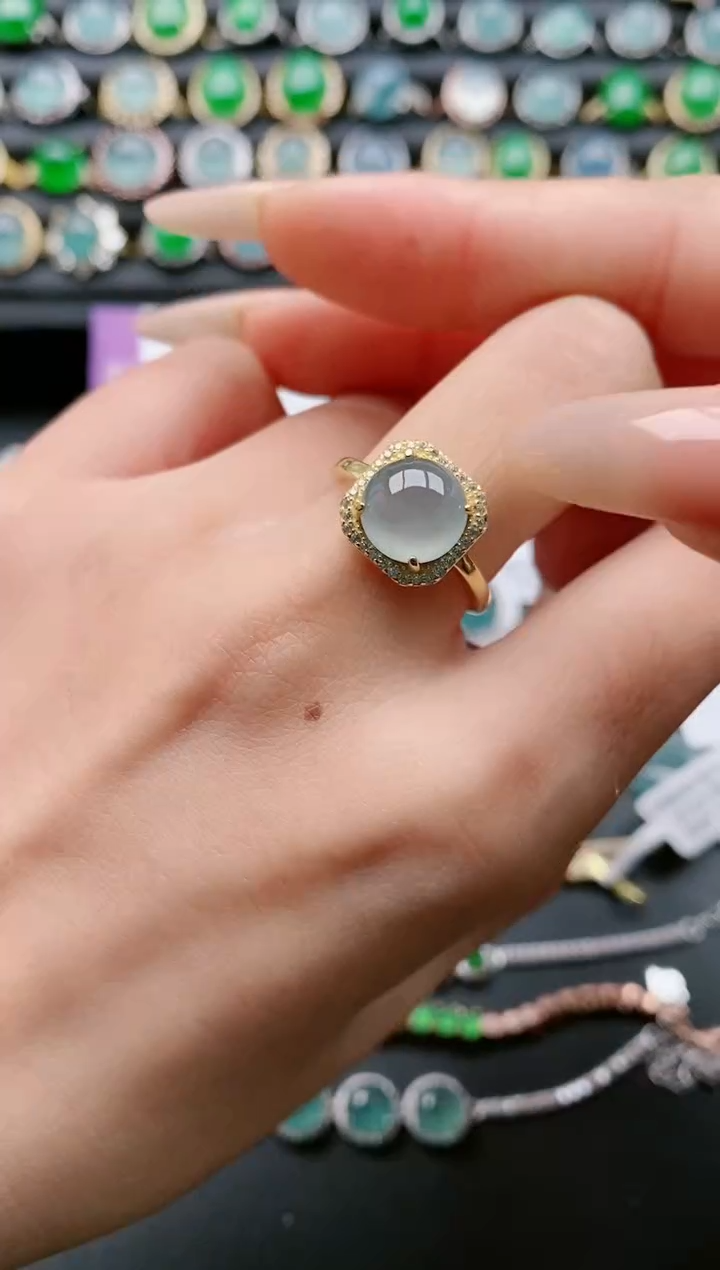 【闪购商品】翡翠戒指银S925镶嵌11111111