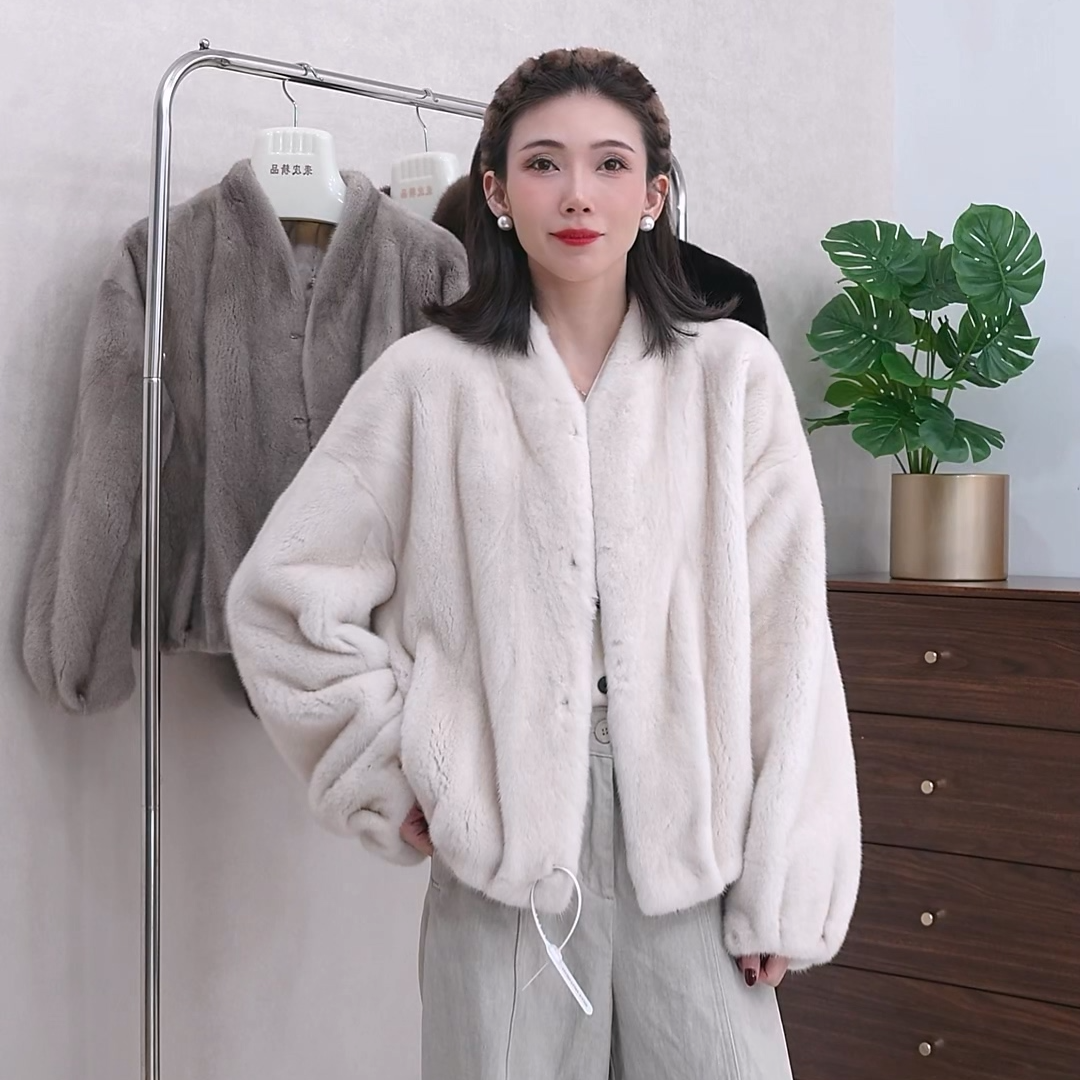 水貂新款天鹅绒整貂皮草外套2025秋冬外套DZ2666【莉莉推荐】