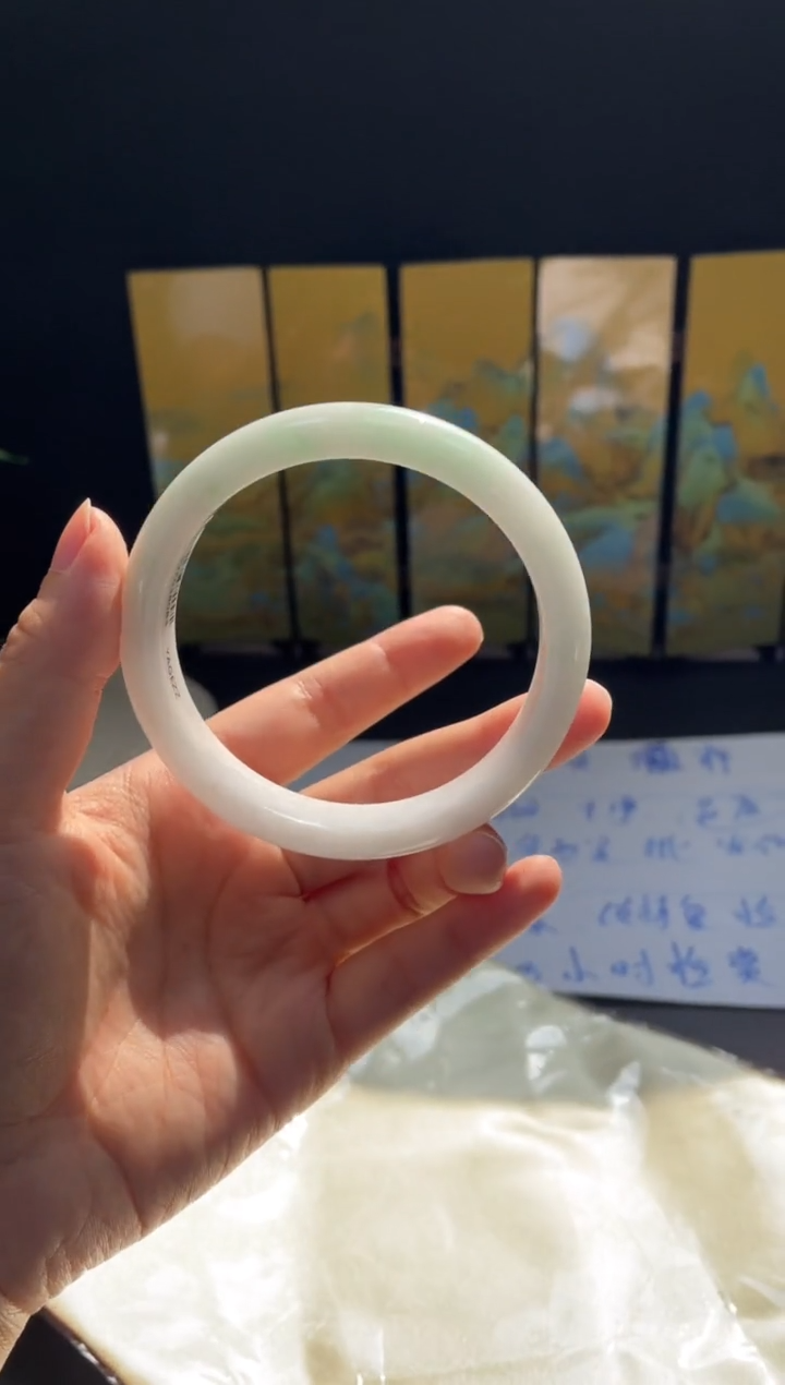 未镶嵌手镯翡翠18#天然缅甸A货翡翠手镯61-63圈口