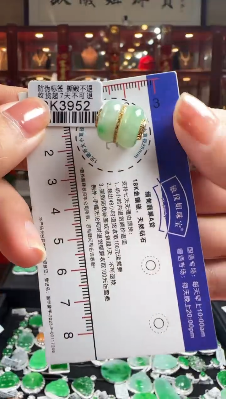 【闪购商品】翡翠颈饰18K金镶嵌/DK3952路路通