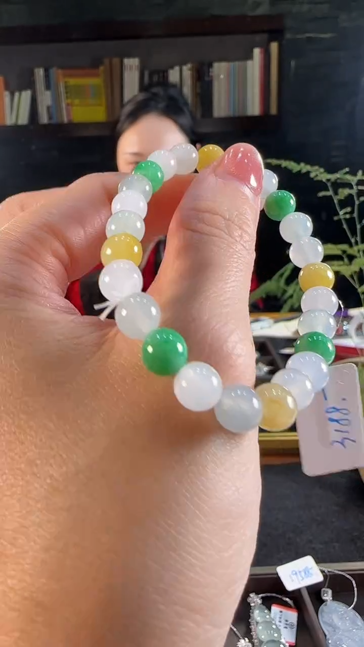 【闪购商品】翡翠手串未镶嵌天然缅甸翡翠多福手珠串