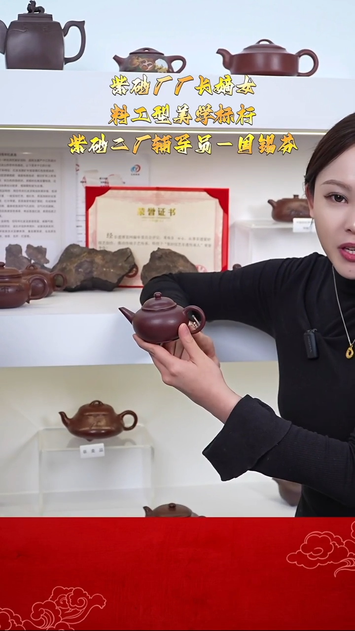 茶壶紫砂宜兴紫砂ZXF 红皮龙 水平 