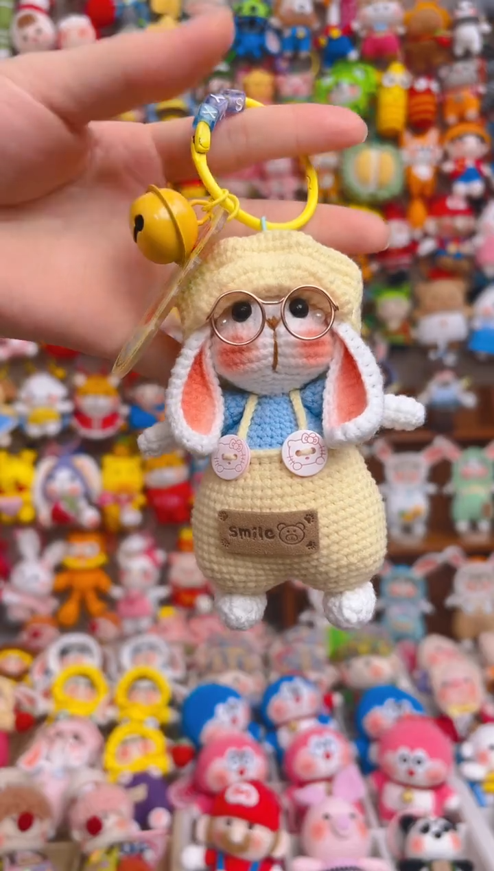 纯手工制作毛线钩织成品糖兔