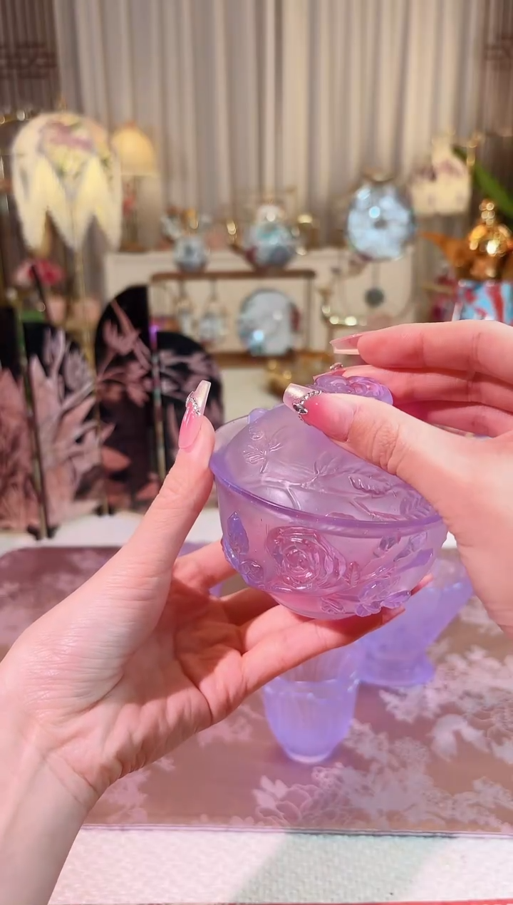 【闪购商品】瓷花霓 盖碗