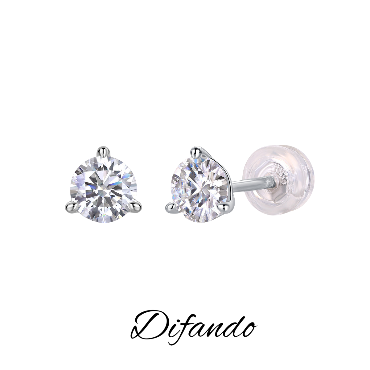 铜合金耳饰 百搭简约皓石耳钉LY0236