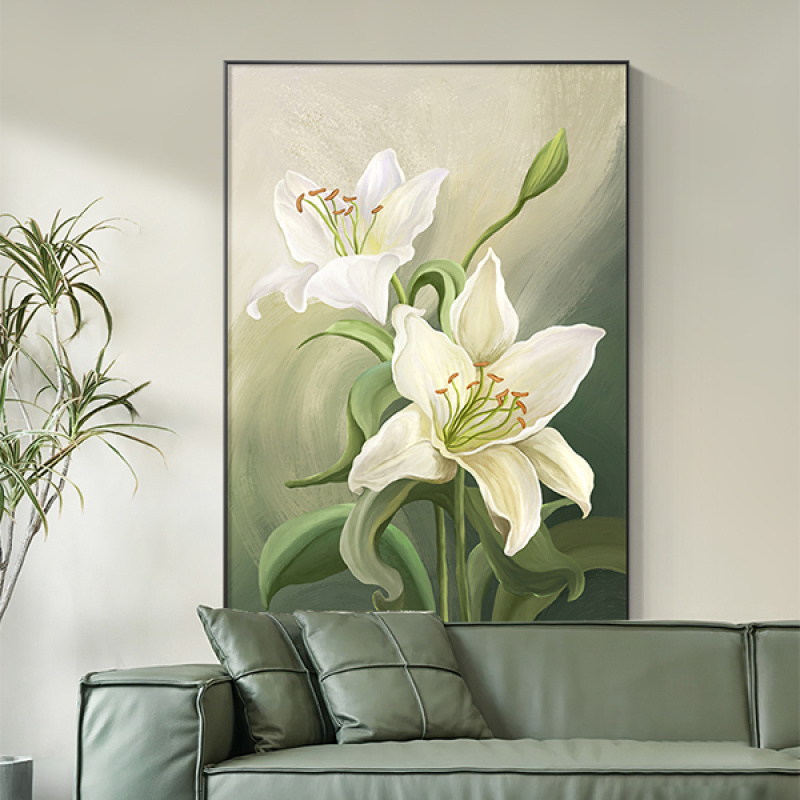 陌上花开 入门走廊过道砂岩画玄关手工肌理卧室客厅背景墙装饰画