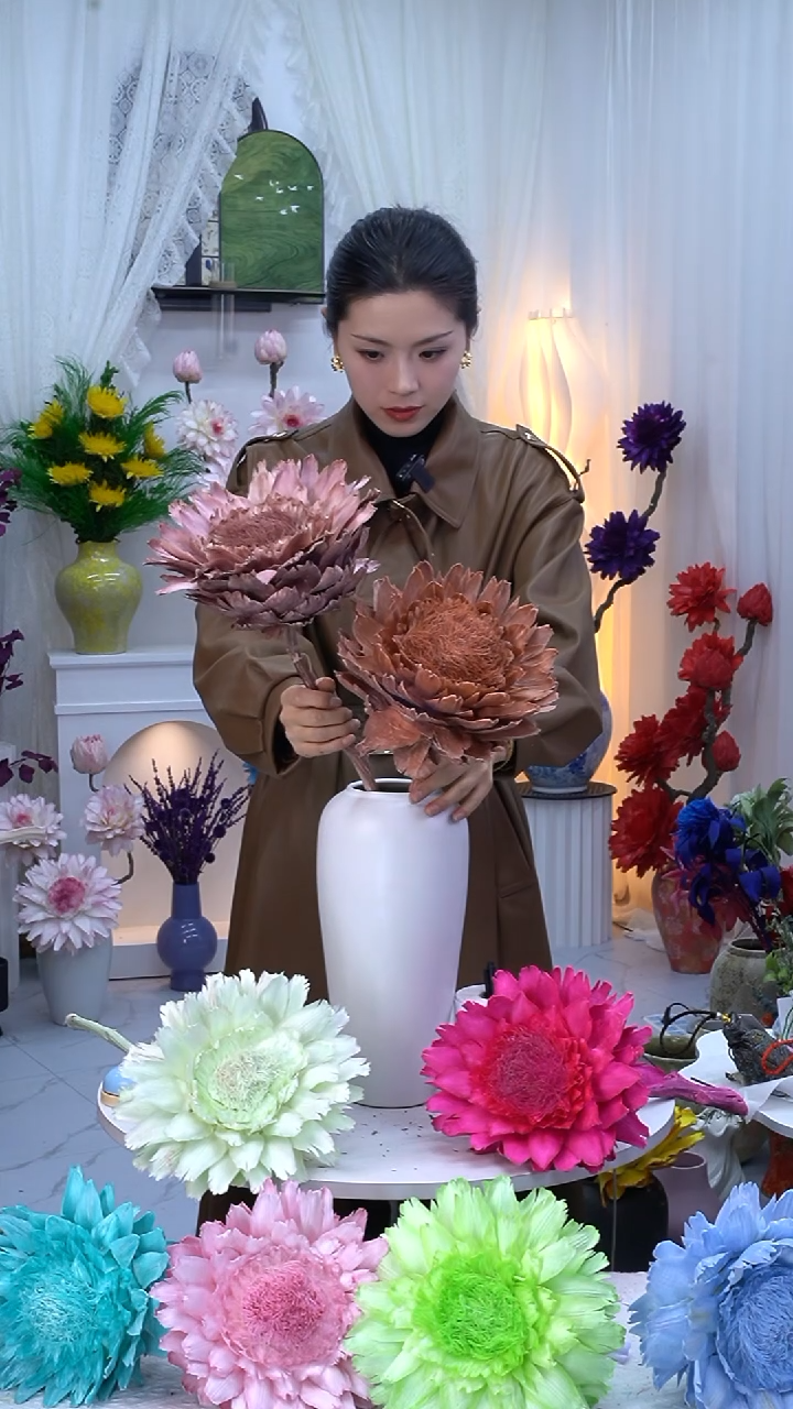 永生洋蓟琥珀+卡粉【叶片有伤】8340