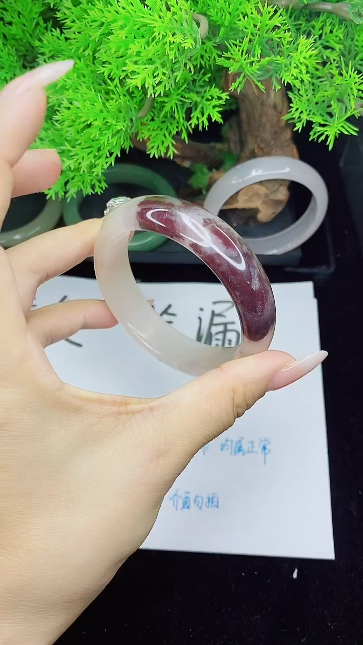 未镶嵌手镯石英岩玉石英岩手镯拍一发一59-60