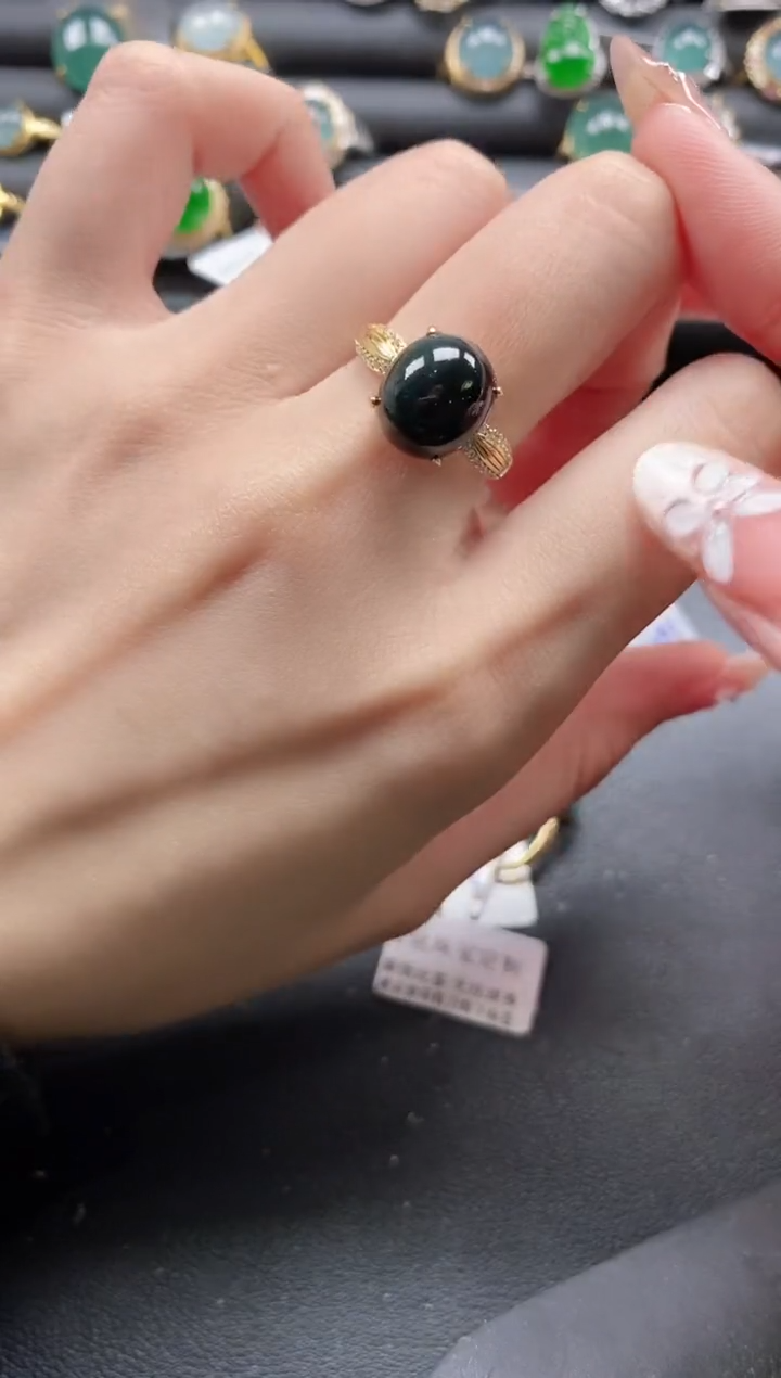 【闪购商品】翡翠戒指银S925镶嵌1111