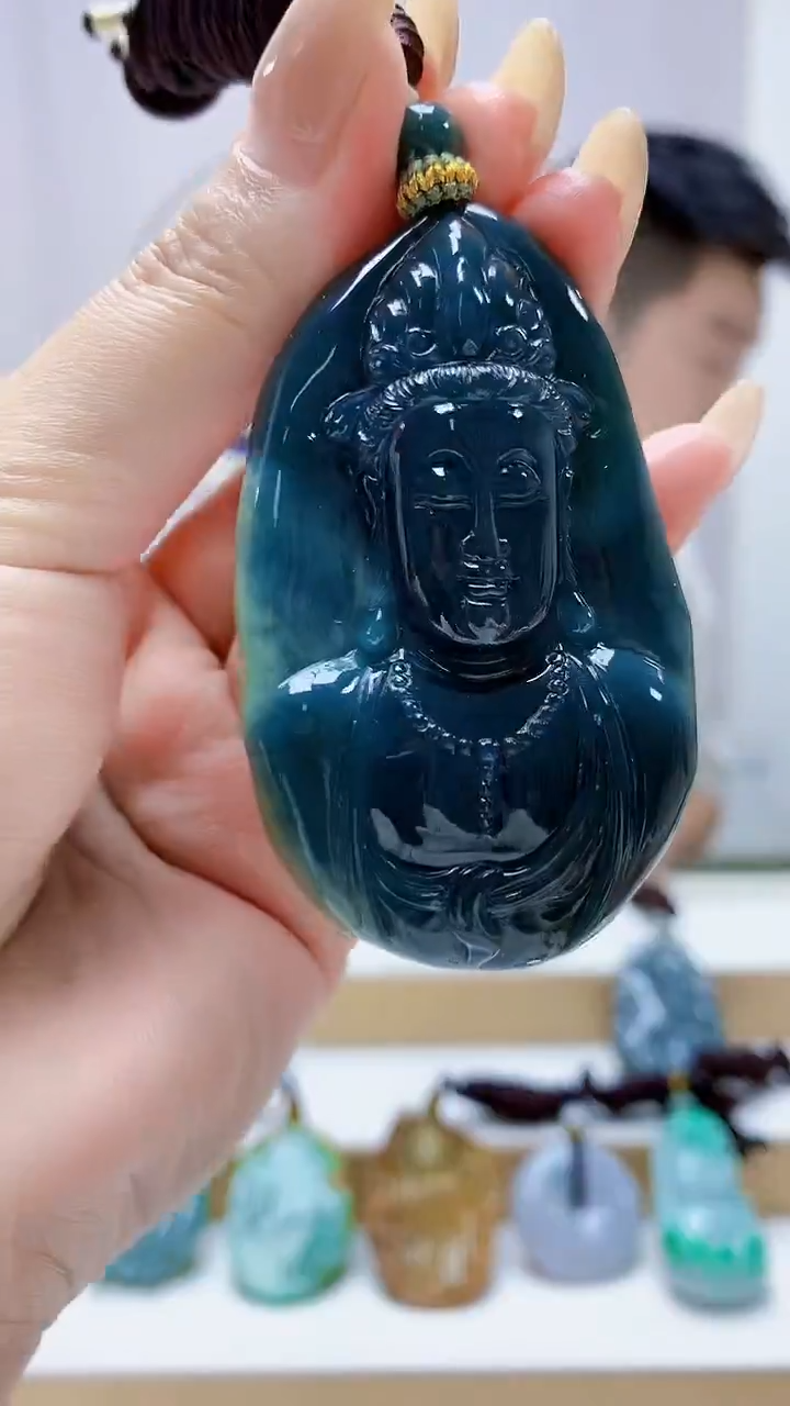 未镶嵌定制翡翠5028MM-毛货挂件114