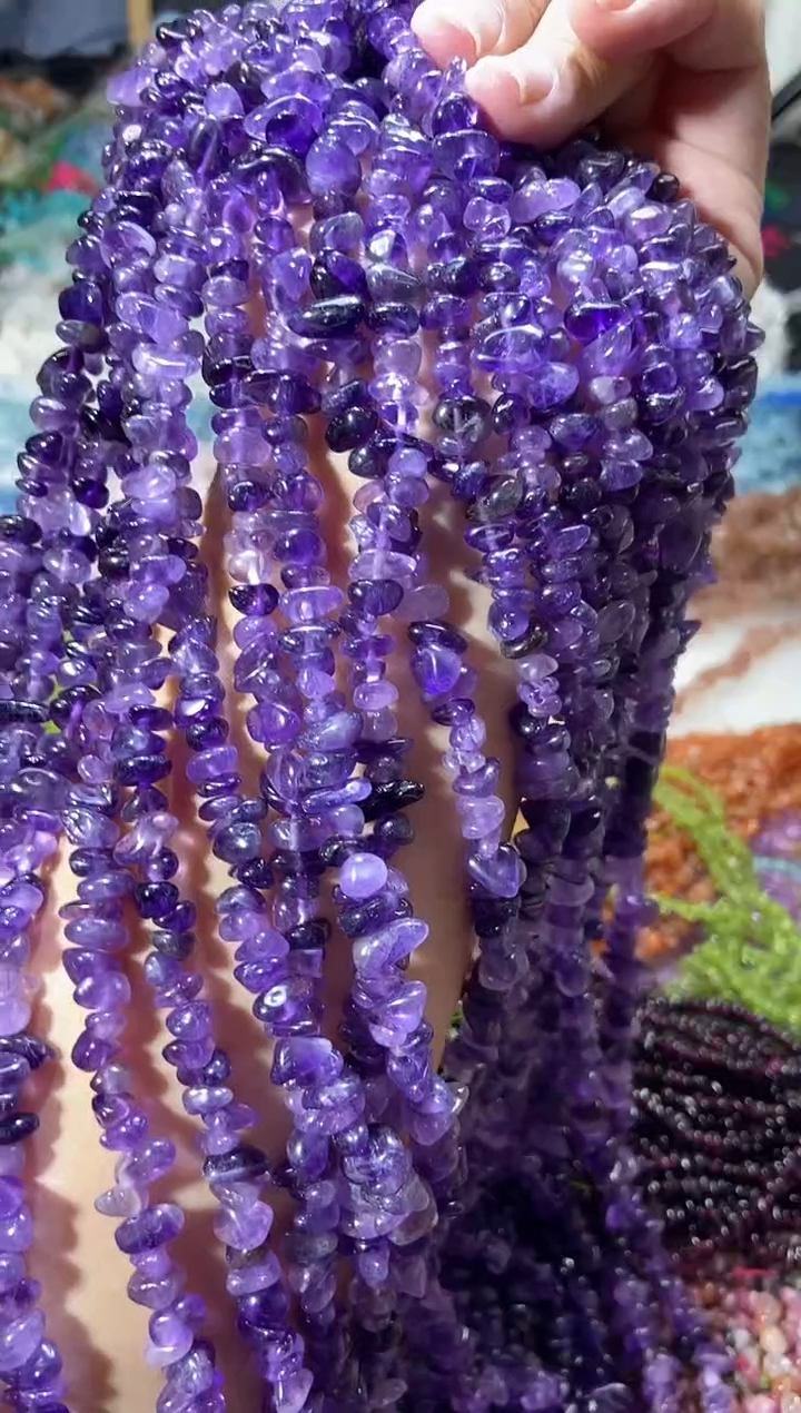 水晶珠宝半成品未镶嵌紫水晶