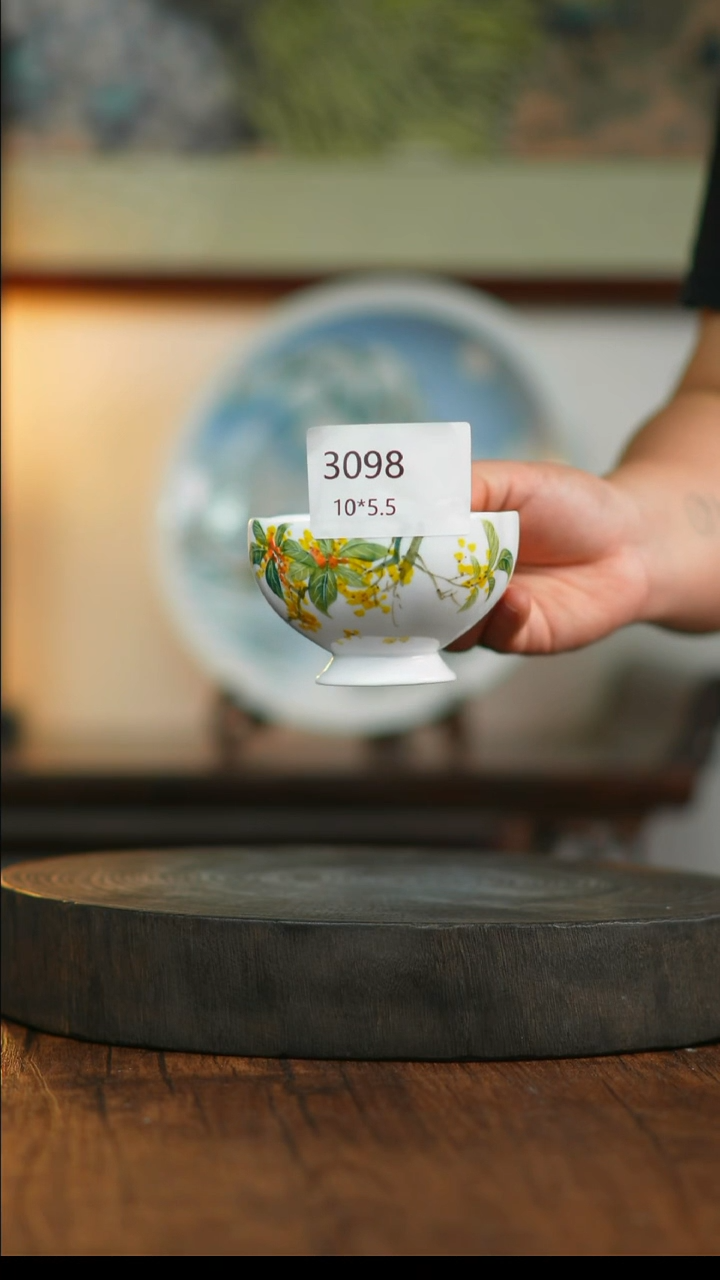 杯子景德镇釉下五彩手绘餐具3098