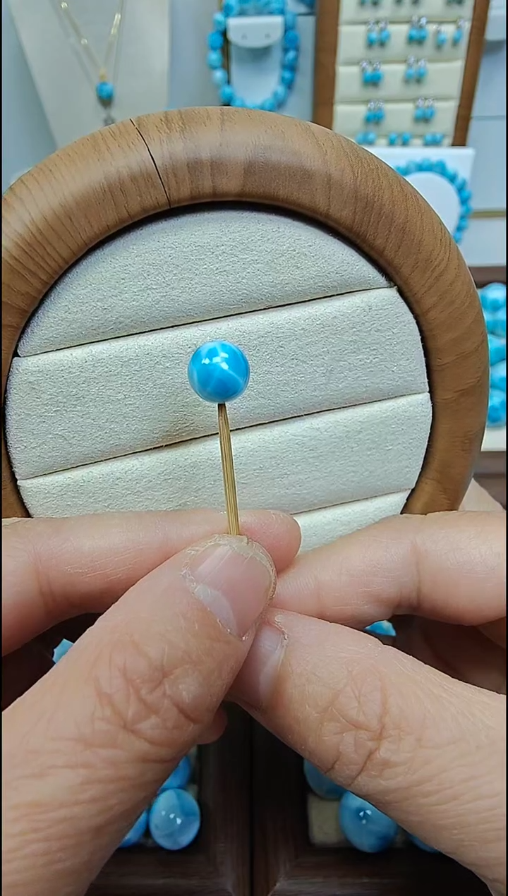 未镶嵌针钠钙石（海纹石）珠宝半成品z**u多样性发一