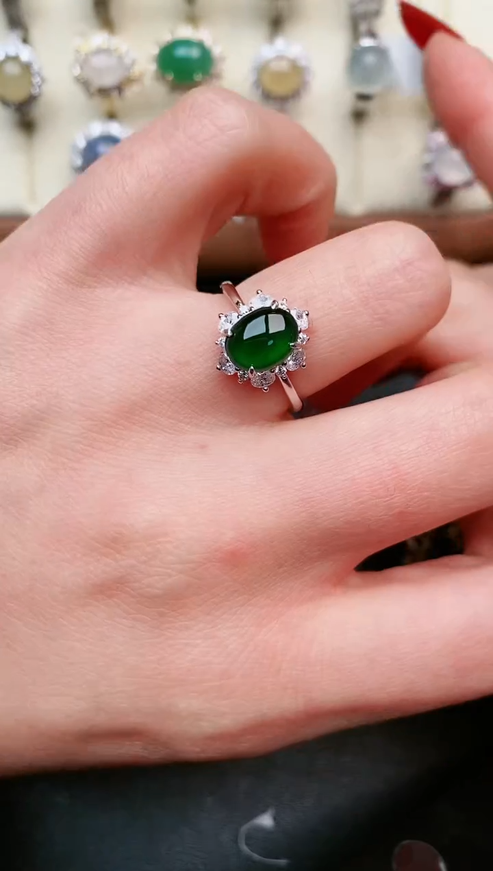 【闪购商品】翡翠戒指银S925镶嵌.....