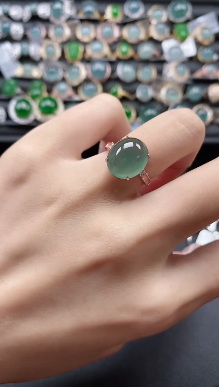 【闪购商品】翡翠戒指银S925镶嵌51151