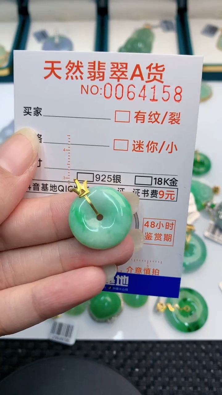 【闪购商品】翡翠颈饰18K金镶嵌            8